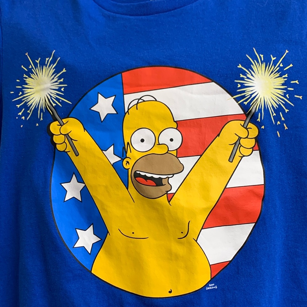 NWT Homer Simpson blue shirt